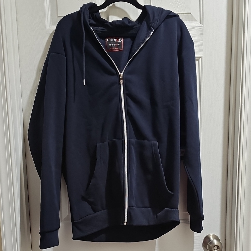 Galaxy By Harvic Blue Lightweight Shirt Jacket